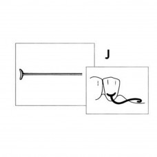 Roach Clasps / J Clasp Bic Medium - STRAIGHT - 1.0mm Thick - Head Width 5.5mm - (4cm Long) **100pc Pack** (REF 1019.2)